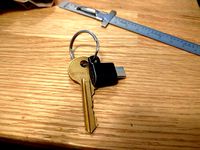 USB-C to MicroUSB keychain dongle holder by spavis