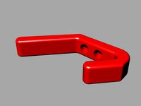 Simply coat hanger with mounting holes  by patas66