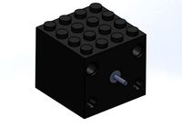 Lego DC Motor Cubic House & Gears by Moosh_Moosh