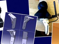 Support pour ipcam (Foscam) avec système de maintien de fil d'alimentation / Support for IP cam (Foscam) with power cord retaining device by 3D_CC_design