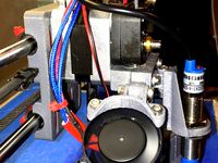 Front mount for E3D with dual fans and proximity sensor by Joe558