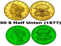 Coin & Medal 50 $ Half Union (1877) by FP-Creator