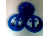 Anchor & Rising Sun 1.5" Ear Plugs  by Lycan004