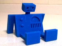 Resting Robot Cellphone Stand by NirDobovizki