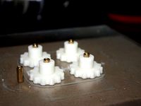 Knobs for M3 Brass Standoffs (for FlashForge Creator Glass Clips) by patshead