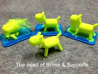 Learning tool of 3D printer with brims & supports by Eunny