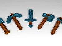 MineCraft Tool Key chains by bcc20009