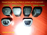 Tripod foot with rubber insert option by uski