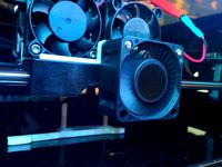 Flash Forge Creator Pro - active cooling fan holder by vindolin