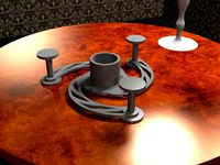 Spiral based spool holder with 45mm dia hole by Manticorp