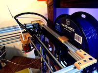Removable Spool Holder for 2020 Misumi Aluminum Extrusion by LumberjackEngineering