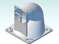 General purpose 40mm to 80 mm fan duct by Terah