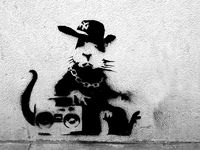 Hood Rat Stencil (Banksy) by UaAlmighty
