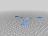 Four Point 1st Layer Print Test for Delta Printer by Hideto