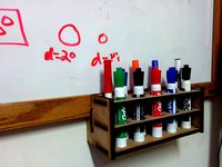 Whiteboard Marker / Pen Holder (For laser cutter or CNC Mill) (Java-language parametric) by clockfort