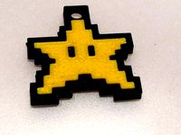 Star Keychain - Super Mario World - (Single Extrusion) by joaolsneto