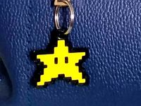 Star Keychain - Super Mario World - (Dual Extrusion) by joaolsneto