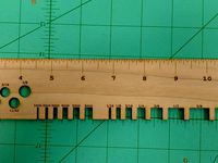 Laser cut ruler, drill bit gauge, thickness gauge (Inches) by perchik