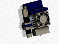 Prusa i3 mount for E3D Cyclops hotend by MartinsZB
