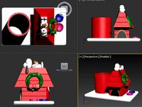 Snoopy and Christmas House by athenakuk