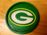 Green Bay Packers Coaster (3 Color) by dacmill4