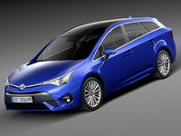Toyota Avensis Estate 2016 3D Model