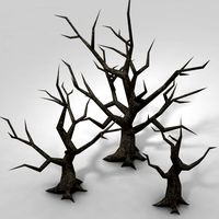 Low Poly Spooky Tree 3D Model
