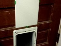 Dog Door Holder Brackets by giantallium