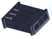 Housing for Raspberry Pi B 2 with Triple GPIO Multiplexing Expansion Board by wfvn