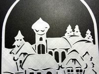 winter church houses by tigerklaue