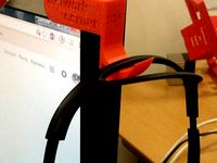 Handset's hook on monitor's corner with motivation text ;) (Customization enabled) by demchuk