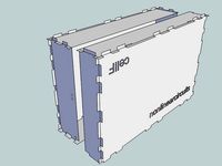 Eurorack Lasercut Case 84HP 6U 80mm Skiff and Lid by nonlinearcircuits