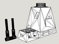 Mod of JP1's Death Star Turret for Lego by ICanMakingThings