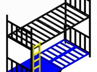 Multi Bunk Bed for Barbie sized dolls by Fireblood54
