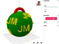 CraftML Customizable Ornament with Your Own Initials by doubleshow