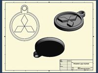 Mitsubishi Logo Keychain by Pato2251