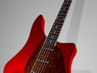 Red Guitar 3D Model