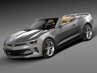 Chevrolet Camaro RS convertible 2016 3D Model
