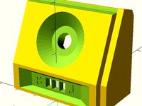 2.4GHz antenna socket for Multiplex MPX mc2020 R/C transmitter (OpenScad, designed for Customizer) by HenningS
