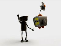 Chibi Robo and Telly by quint89