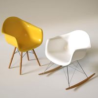 Download free White and Yellow Chairs 3D Model