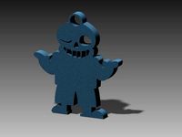 Undertale - Sans Keychain by Pancakei