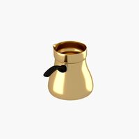 Oriental metallic jezve 3D Model