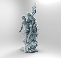 Scuplt Man And Woman 3D Model