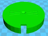 Cat food top with spoon slot & whiskers by fheflin