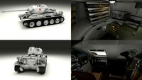 T-34-85 with Interior Winter Camo 3D Model
