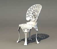 Victorian Ornate Patio Chair 3D Model