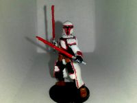 Mandalorian With Lightsabers by vaerekel