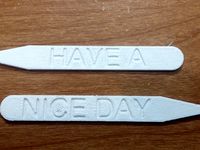 Hidden Message Collar Stays by rickseiden