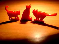 red cats on the table by gianfranco